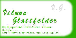 vilmos glattfelder business card